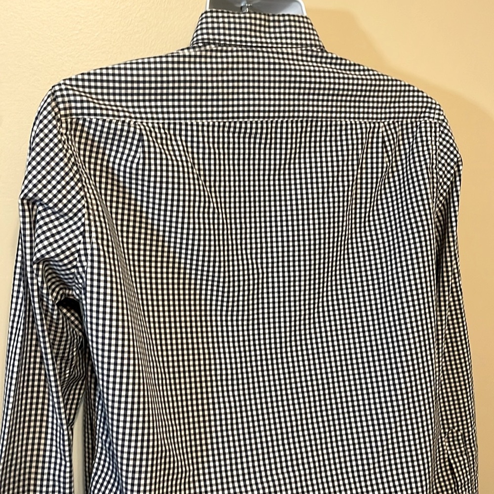 J CREW Button Down Blue/White Checkered Shirt Size Medium - Picture 4 of 9